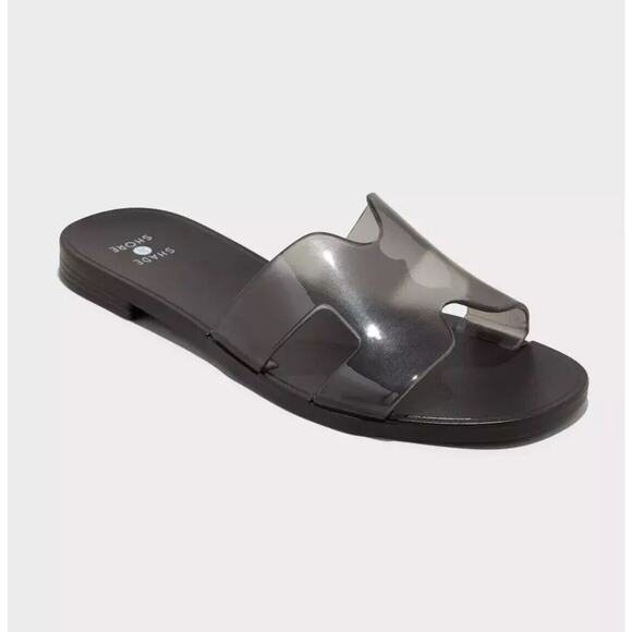 Shade & Shore Bonnie Jelly Slide Sandals in Black Women’s 11 NWT - Picture 1 of 5